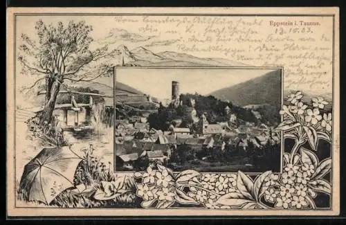 AK Eppstein i. Taunus, Blick zur Burg