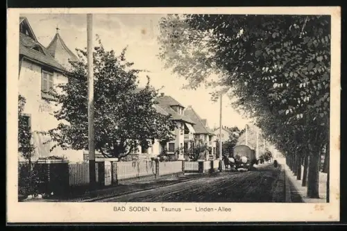 AK Bad Soden a. Taunus, Linden-Allee