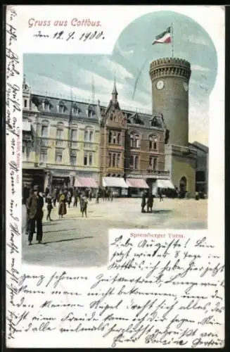 Lithographie Cottbus, Spremberger Turm