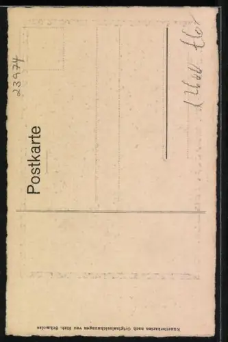 Künstler-AK Güstrow, Partie im Ort