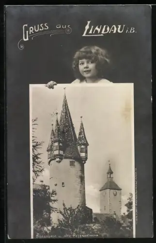 AK Lindau i. B., Diebsturm, alte Peterskirche