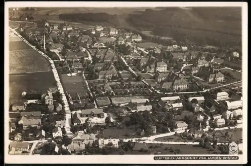 AK Arnsdorf /Sa., Luftbild des Ortes