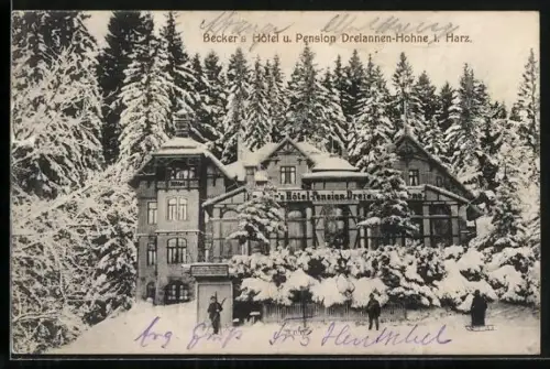 AK Dreiannen-Hohne i. Harz, Becker Hotel und Pension Dreiannen-Hohne