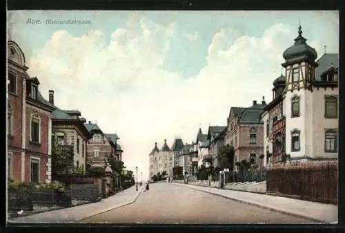 AK Aue / Erzgebirge, Villen in der Bismarckstrasse