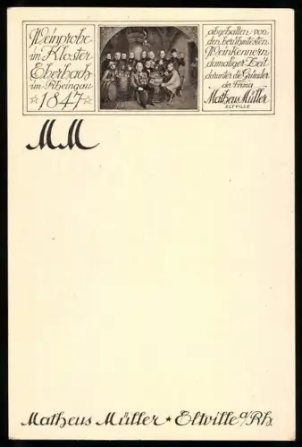 AK Eltville a. Rh., Matheus Müller Weinprobe im Kloster Eberbach