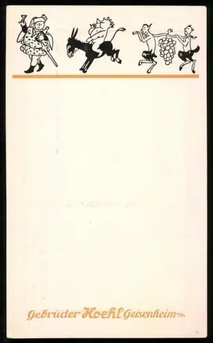 Künstler-AK Geisenheim a. Rhein, Gebrüder Hoehl Wein