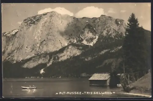 AK Alt-Aussee, Uferpartie mit Trisselwand