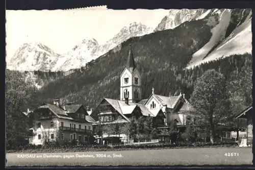 AK Ramsau am Dachstein, Kirche gegen Dachstein