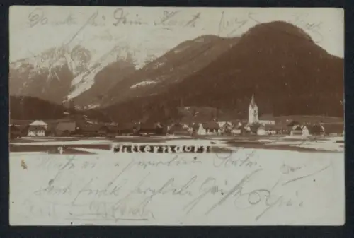 AK Plitterndorf, Ortspartie mit Kirche