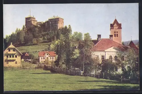 AK Neumarkt / Stmk., Blick auf Schloss Forchtenstein