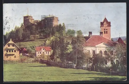 AK Neumarkt / Stmk., Blick auf Schloss Forchtenstein