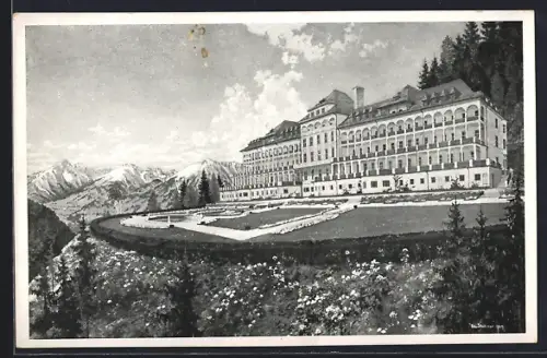 Künstler-AK Murau /Stmk., Steiermärkische Landessonnenheilstätte Stolzalpe