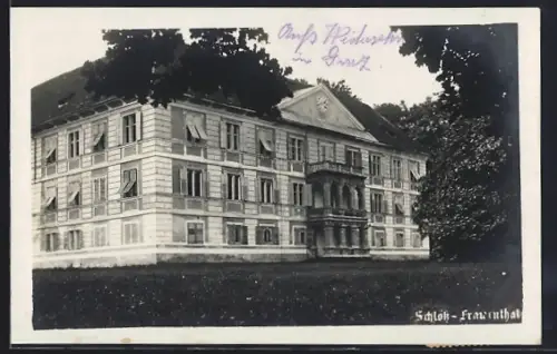AK Frauenthal, Seitenansicht vom Schloss