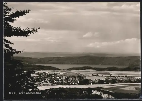 AK Bell am Laacher See, Ortsansicht aus der Vogelschau