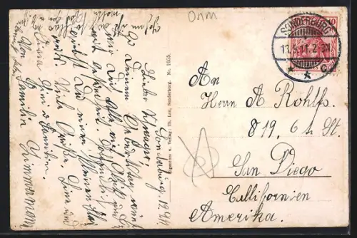 AK Sonderburg, Blick nach Düppel