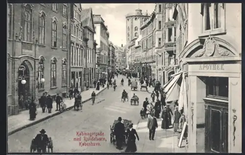 AK København, Købmagergade med Rundetaarn