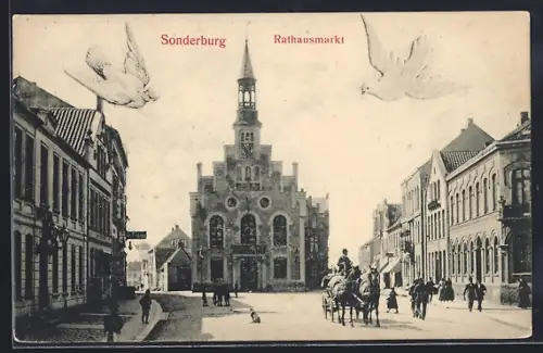 AK Sonderburg, Rathausmarkt