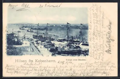 AK Kobenhavn, Udsigt over Rheden, Hafen