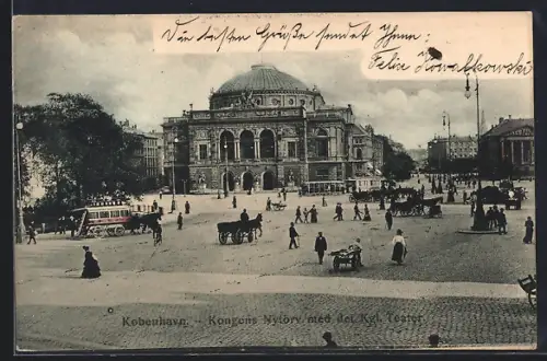AK København, Kongens Nytorv, ed det Kgl. Teater