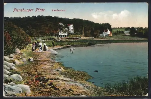 AK Randershof /Flensburger Förde, Blick auf Randershof