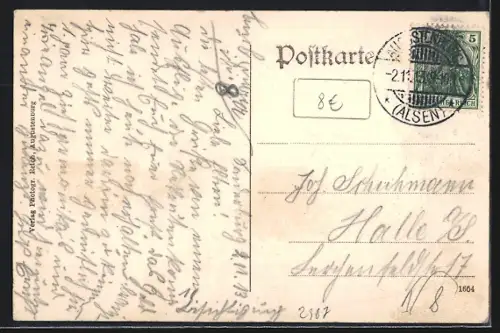 AK Augustenburg, Das Schloss aus der Vogelschau
