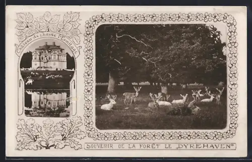 AK København, XVI Internasj. Pressekonferanse 1914, Château de chasse l`Eremitage, Forêt le Dyrehaven