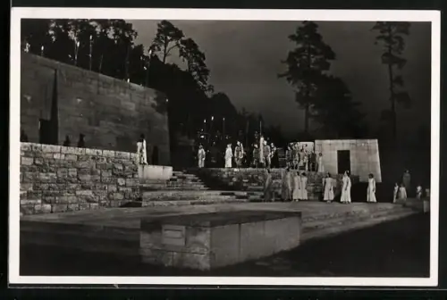 AK Berlin, Reichssportfeld, Einzug des Herakles auf der Dietrich-Eckart-Bühne