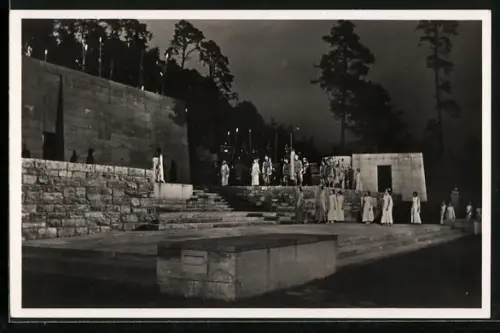 AK Berlin, Reichssportfeld, Einzug des Herakles auf der Dietrich-Eckart-Bühne