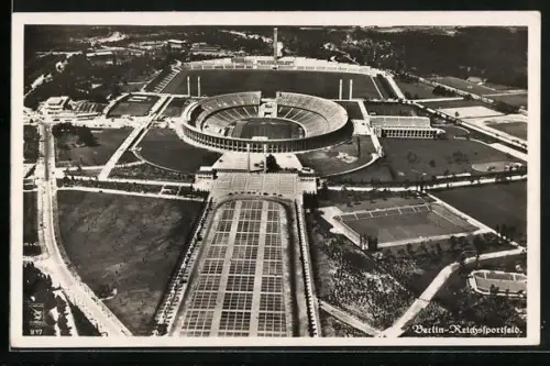 AK Berlin, Gesamtansicht vom Reichssportfeld, Olympia