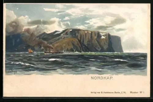Künstler-AK Themistokles von Eckenbrecher: Nordkap, Meerespanorama