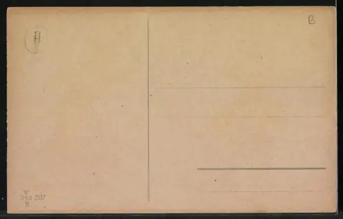 AK Frauen mit den Köpfen in Holzbrett gehen aufeinander los