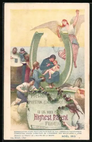 Künstler-AK Reklame für Flour U.S. Patent