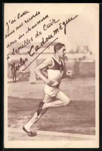 AK Sprinter Jules Ladoumegue während eines Laufes