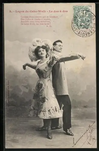 AK Junges Pärchen tanzt gemeinsam den Cake-Walk