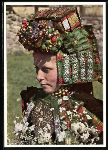 AK Schwälmer Braut in Festtracht