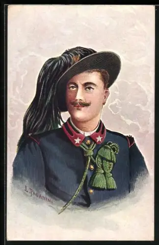 Künstler-AK Italienischer Soldat der Infanterie