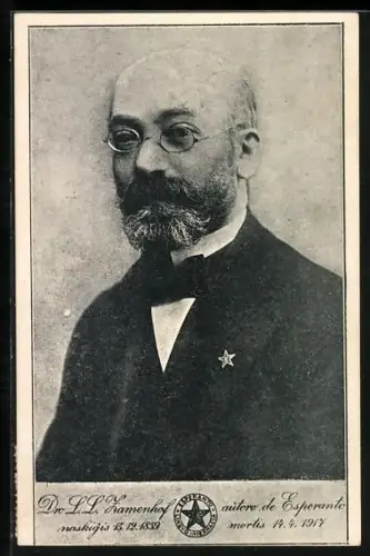 AK Dro. L. L. Zamenhof, autoro de Esperanto