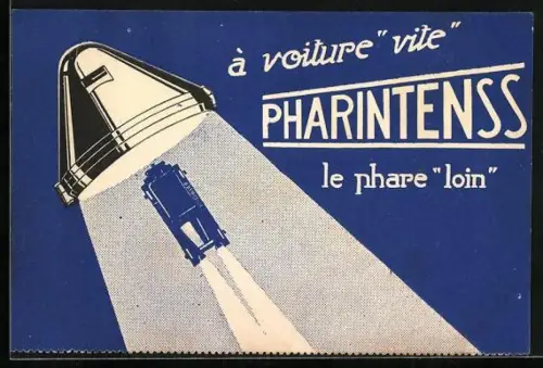AK Lampe mit hellem Strahl, À voiture vite Pharintenss le phare loin