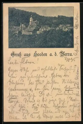 Vorläufer-AK Sooden a. d. Werra, 1895, Ortsansicht am Wald