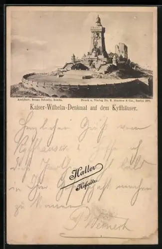 Vorläufer-AK Kyffhäuser, 1891, Kaiser-Wilhelm-Denkmal