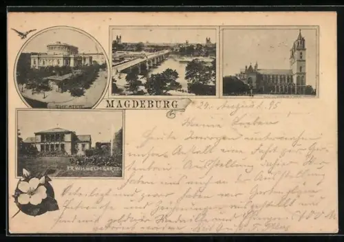 Vorläufer-AK Magdeburg, 1895, Theater, Fr. Wilhelm Garten
