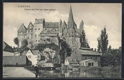 AK Limburg / Lahn, Schloss und Dom von Osten gesehen