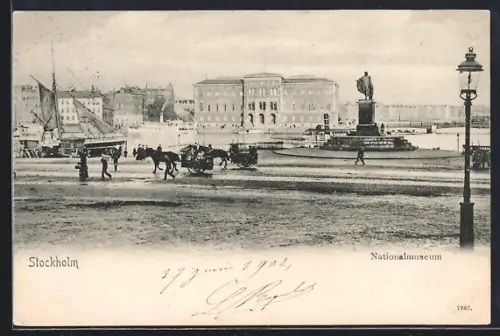 AK Stockholm, Nationalmuseum und Denkmal