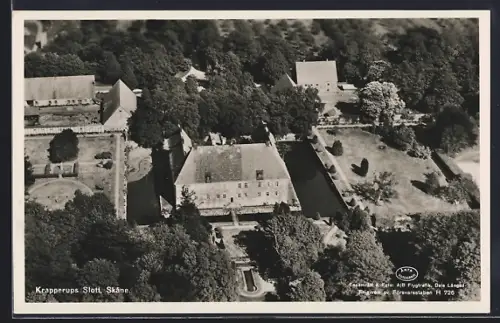 AK Krapperups Slott /Skane, Panorama, Flygfoto
