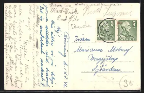 AK Rönnäng, Ortsansicht aus der Vogelschau