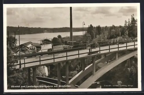 AK Haverud, Haverud met Landsvägs-Järnvägsbron och Akvedukten