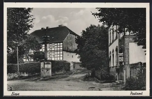 AK Liepe / Finow, Postamt, Ortspartie
