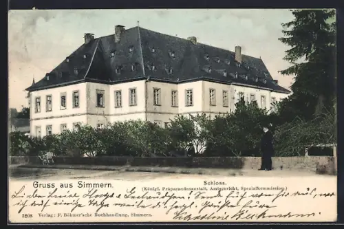 AK Simmern / Hunsrück, Schloss, Präparandenanstalt, Amtsgericht, Spezialkommission