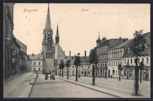 AK Burgstädt / Sachsen, Markt