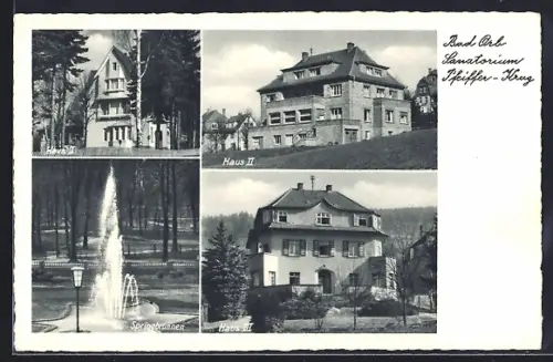 AK Bad Orb, Sanatorium Pfeiffer-Krug, Haus I, II und III